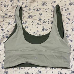 Lululemon align bra - reversible, green. Size 4